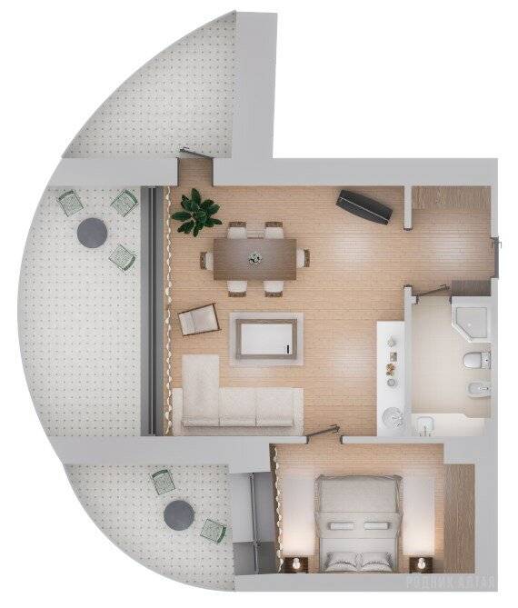 Фотографии номера Апартамент 2-комнатный, Корпус: «Здравница» в Гостинице Родник Алтая Белокуриха